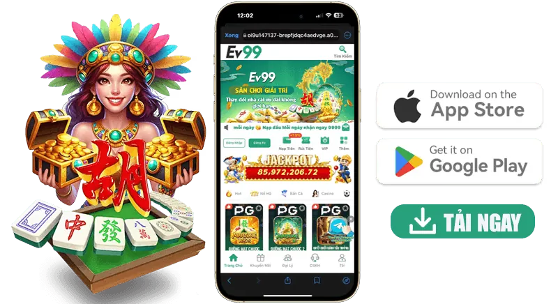 Trò chơi slot nổ hũ với biểu tượng tiền vàng và may mắn